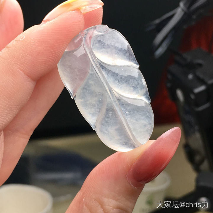 新入的这个叶子😷_挂件翡翠