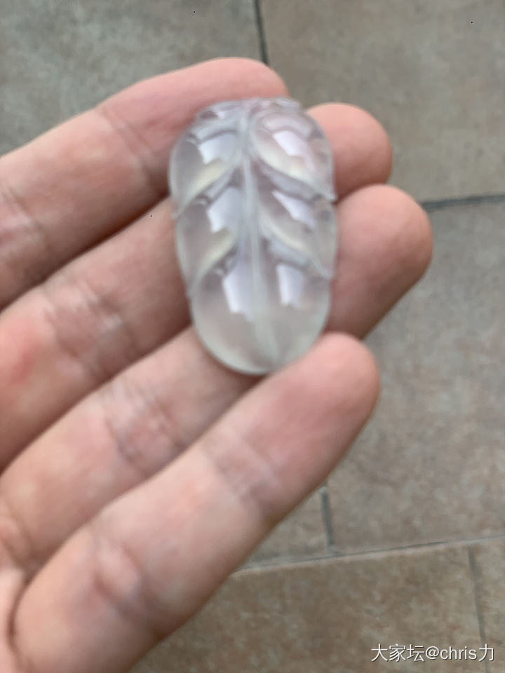 新入的这个叶子😷_挂件翡翠