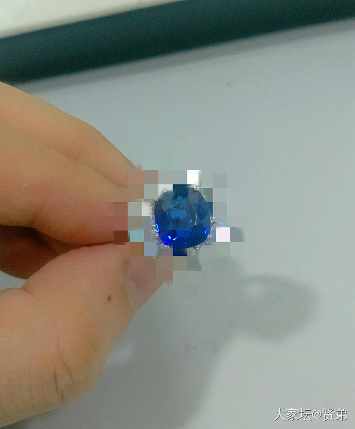 热处理蓝宝，环岛状包体_蓝宝石