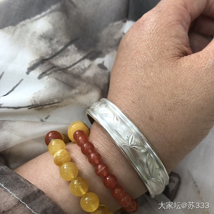定竹还是芍药_手镯银