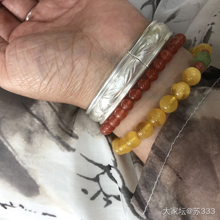 定竹还是芍药_手镯银
