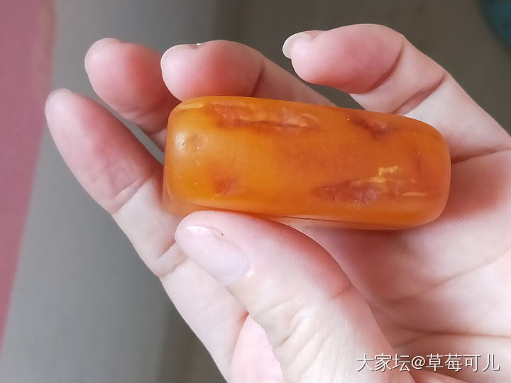 我的全皮蜜蜡，准备做个链子戴起来_原石蜜蜡