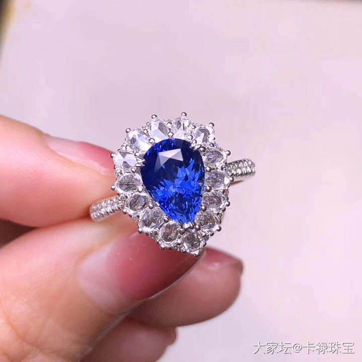 个人特别爱的一颗水滴...._戒指蓝宝石