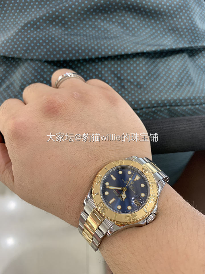 喜提第一只劳力士 蓝盘间金游艇_劳力士手表