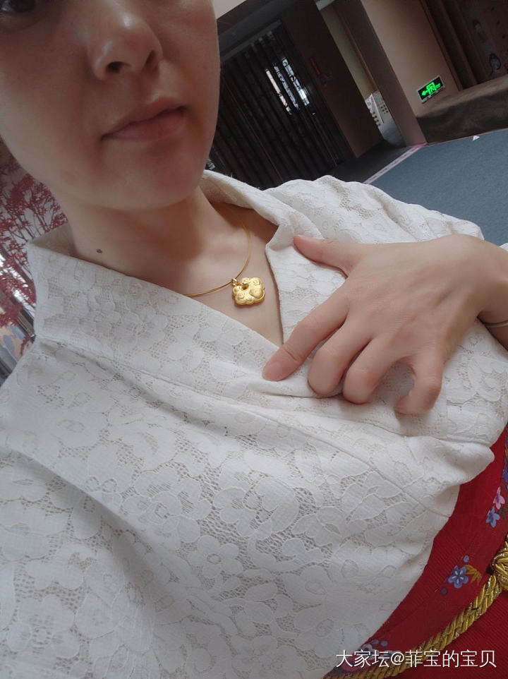 五股绳+白云朵朵鸡🐔格格，还不错😄美美哒_项链金