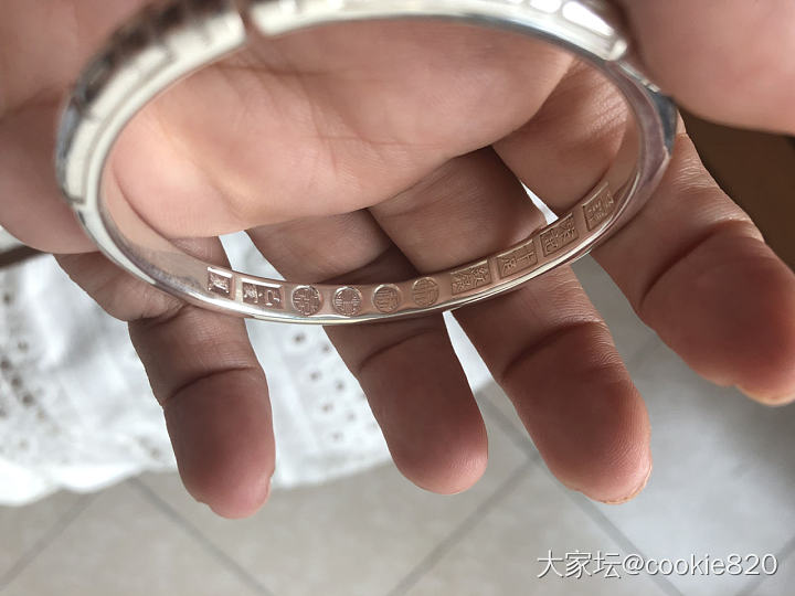 宋师傅窄喜福银镯_手镯银