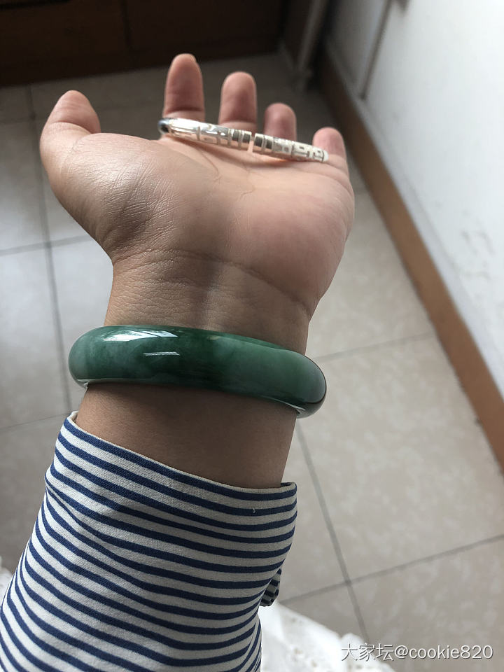 宋师傅窄喜福银镯_手镯银