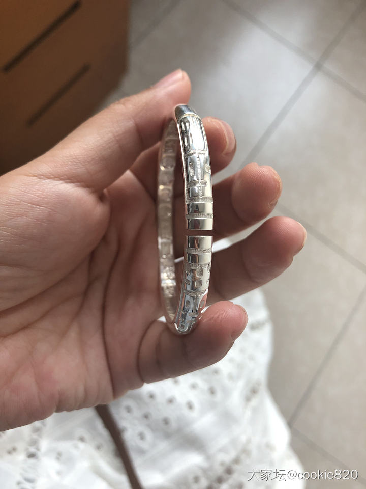 宋师傅窄喜福银镯_手镯银