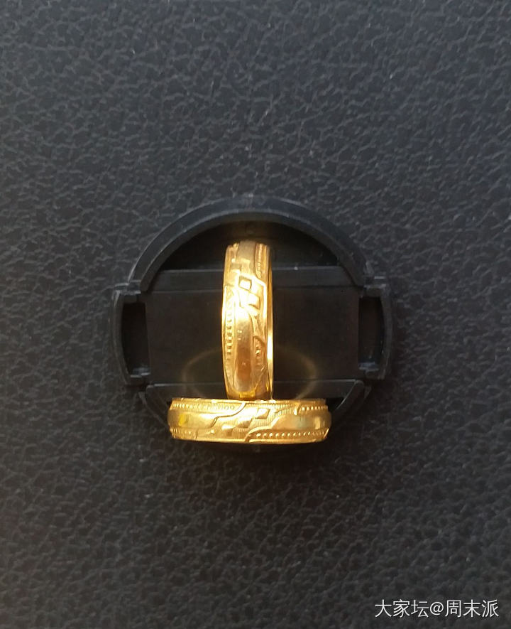 难得一对老金戒指_老金