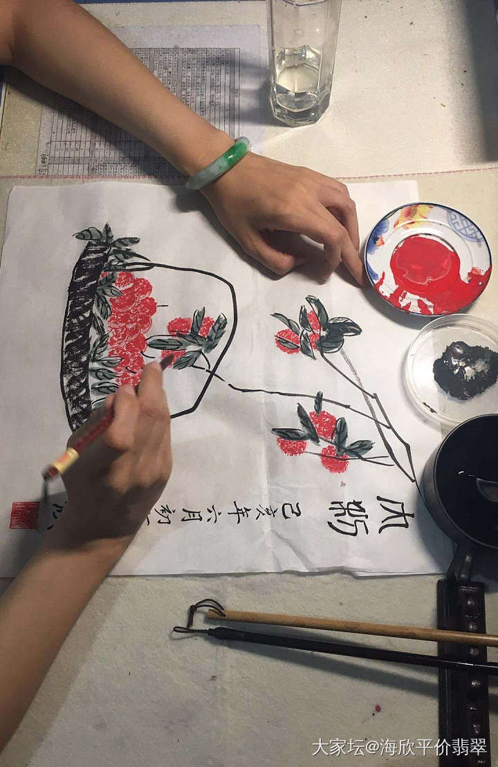 何处清风起虫鸣，
六月故乡有此声。
—-己亥文石先生诗并画。_书画