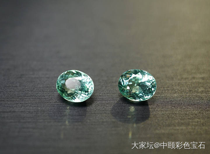 ##中颐天然帕拉伊巴一对##  3.39ct  GFCO证书_刻面宝石碧玺彩色宝石