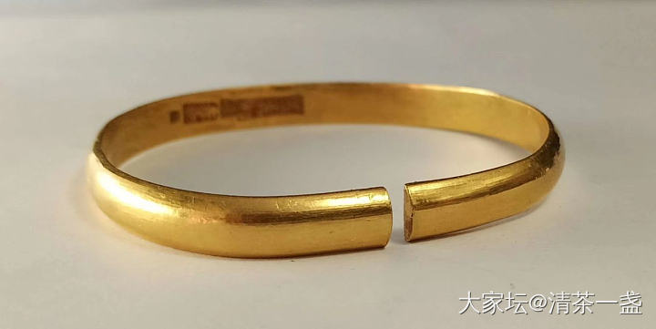 清代的老黄金手镯_老金