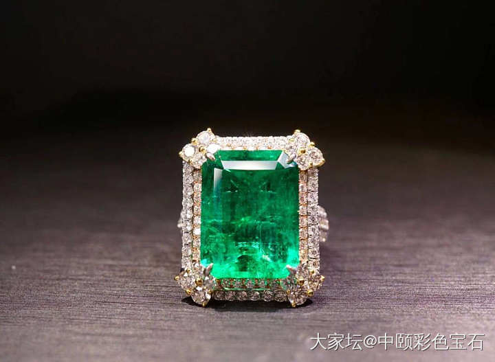 ##中颐出品天然哥伦比亚祖母绿戒指##  8.10ct GRS证书_祖母绿名贵宝石