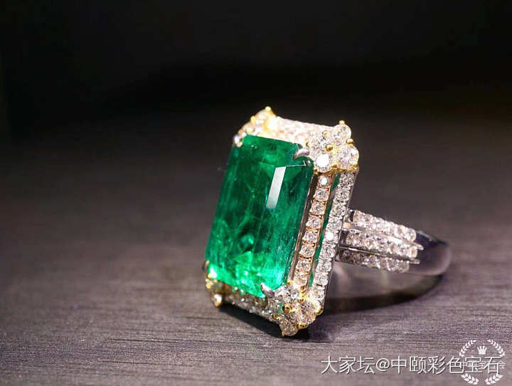 ##中颐出品天然哥伦比亚祖母绿戒指##  8.10ct GRS证书_祖母绿名贵宝石