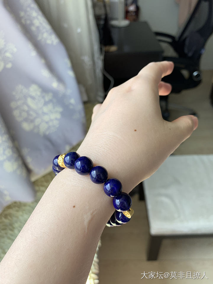 重串青金，俗到底了～招财进宝_青金石