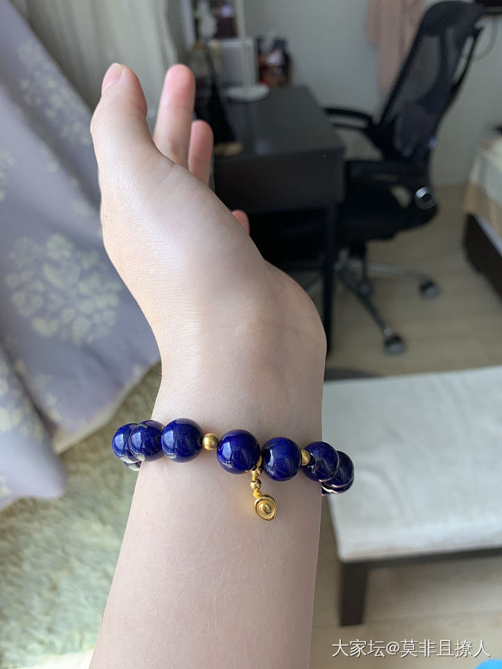 重串青金，俗到底了～招财进宝_青金石