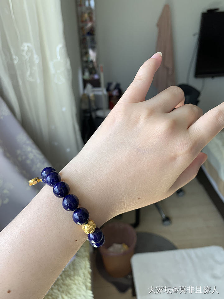 重串青金，俗到底了～招财进宝_青金石