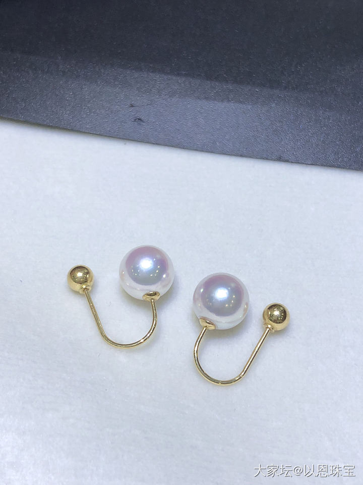 7.5-8海水珍珠唐晶同款耳环。_耳环海水珍珠
