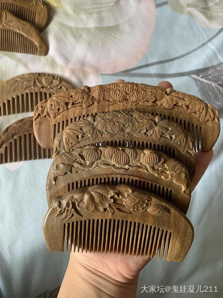 木梳_绿檀梳子