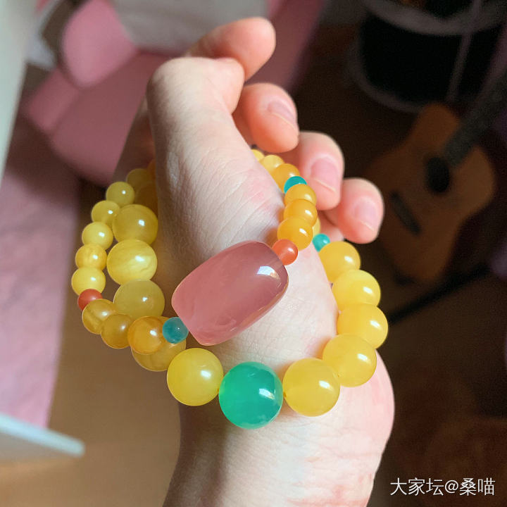 蜜蜡配水晶~_琥珀蜜蜡
