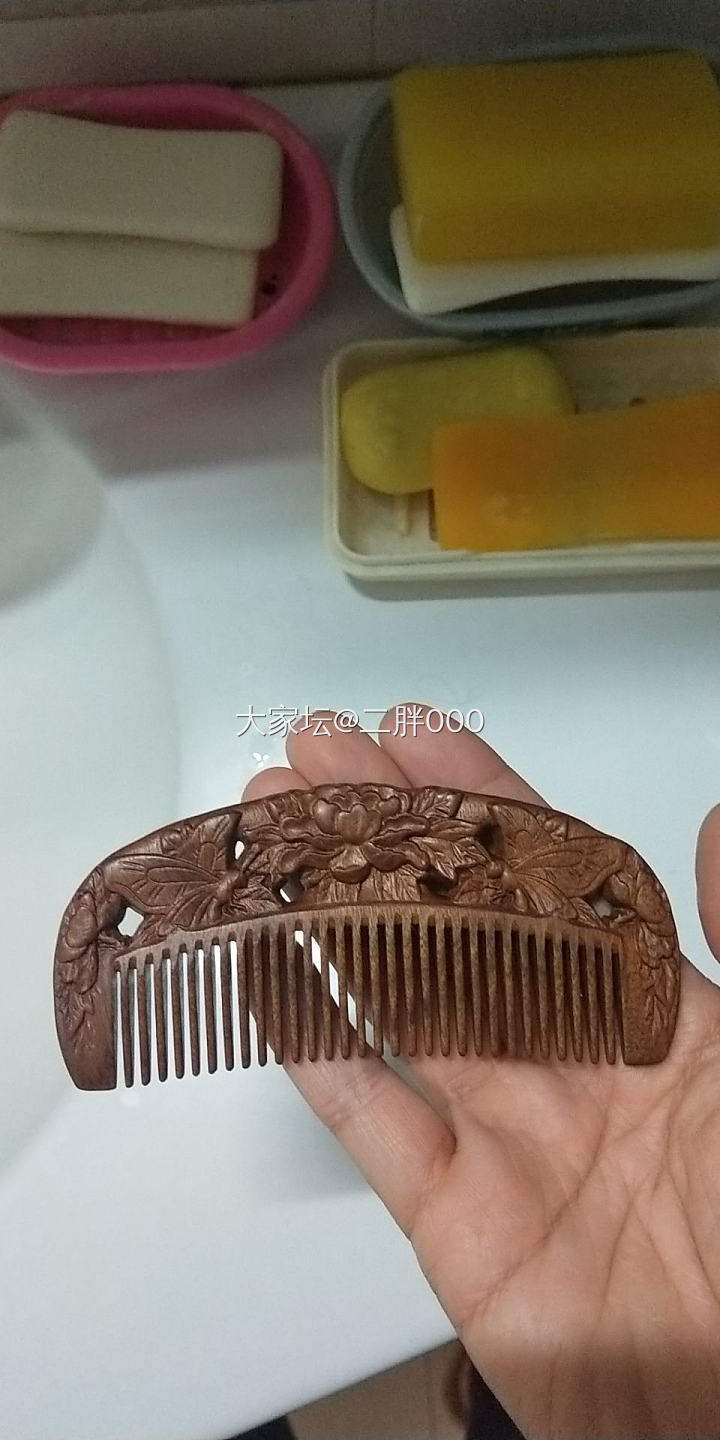 木梳_绿檀梳子