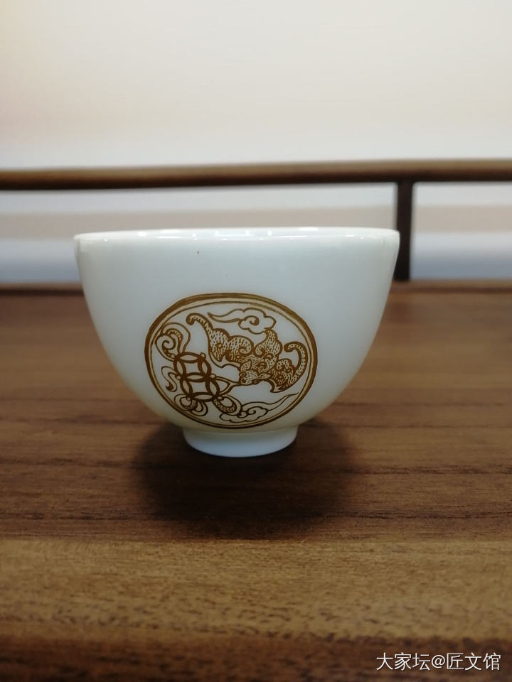 三个吉祥图案小杯_瓷器
