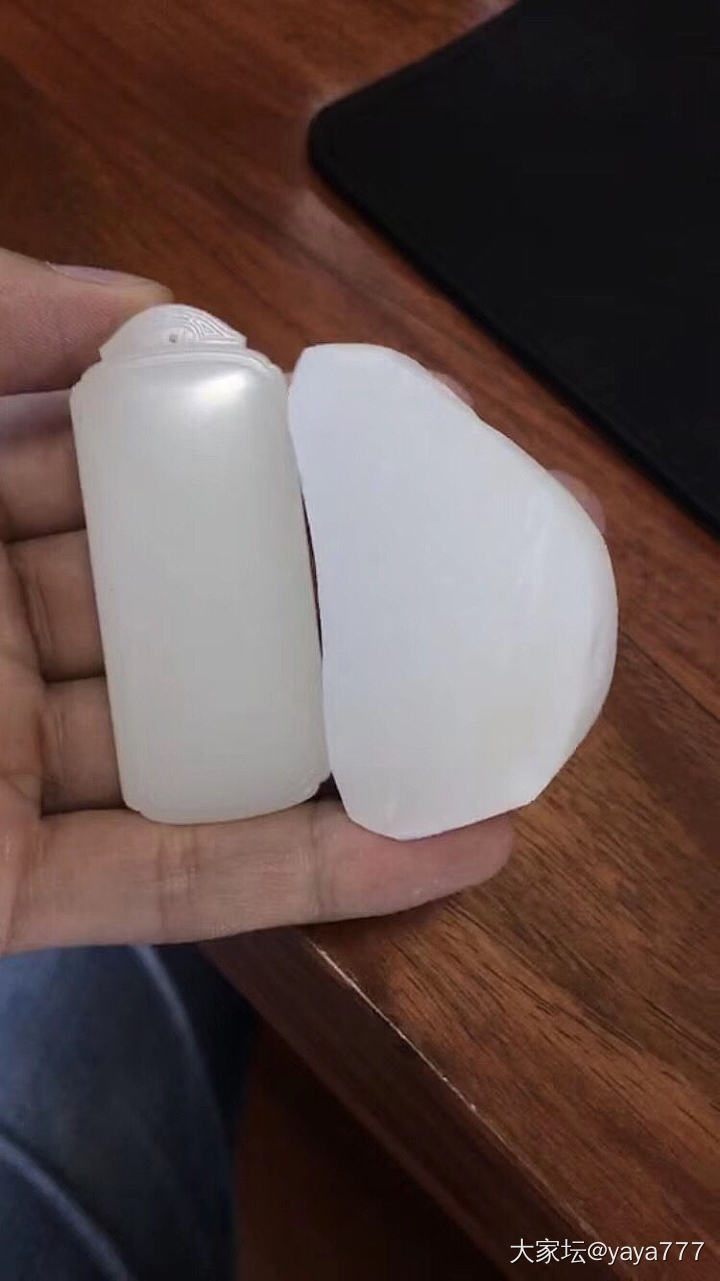 玻璃种帝王绿开料纪实_和田玉