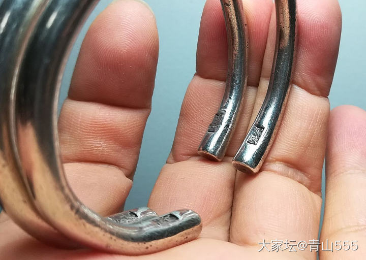 小圈口老银镯_老银手镯
