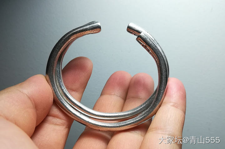 小圈口老银镯_老银手镯