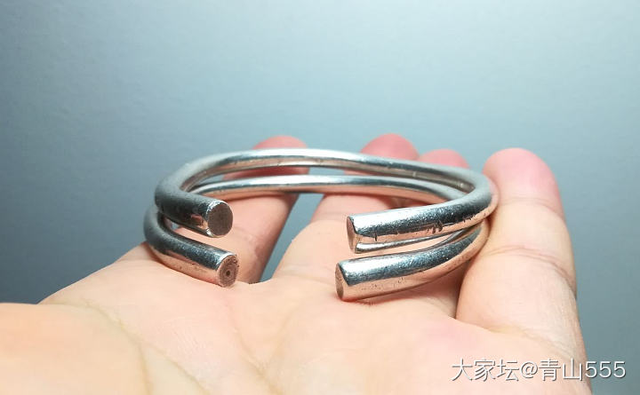小圈口老银镯_老银手镯