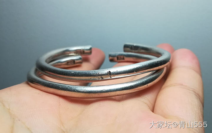 小圈口老银镯_老银手镯