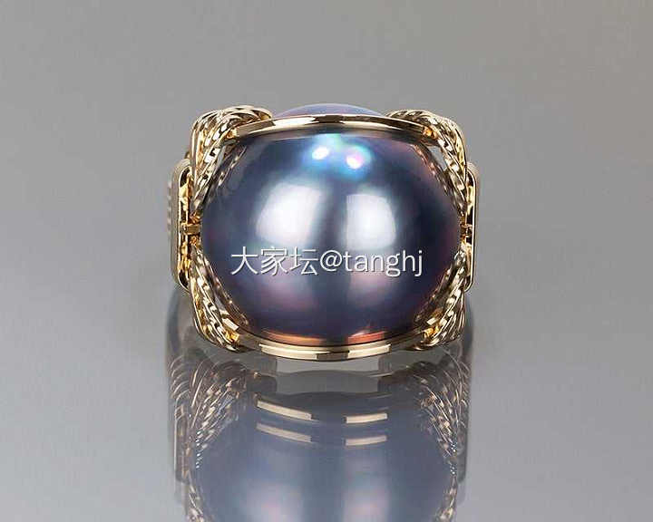 马贝珍珠戒指+吊坠_海水珍珠手工diy