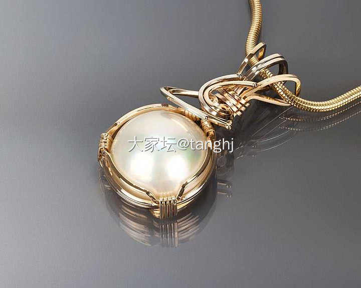 马贝珍珠戒指+吊坠_海水珍珠手工diy