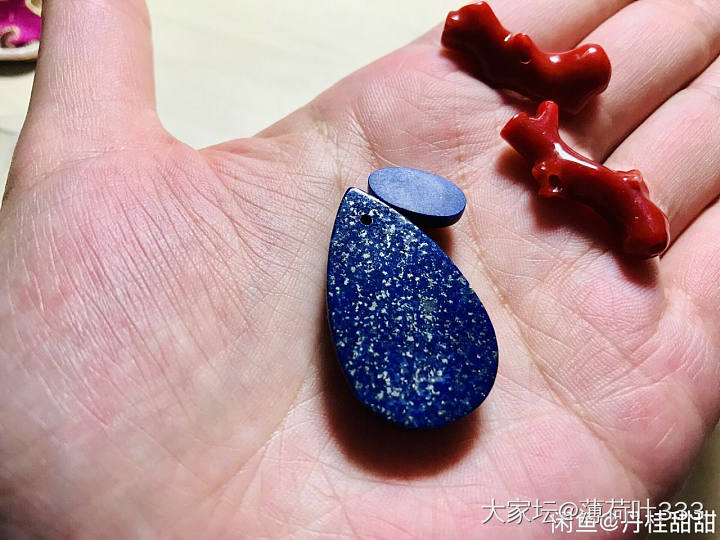 湛蓝、鲜红_求款式珊瑚青金石