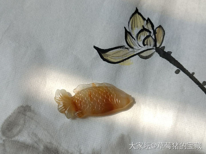 转发一条锦鲤_花件翡翠