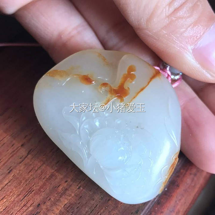 和田玉新疆籽料花开富贵_挂件和田玉