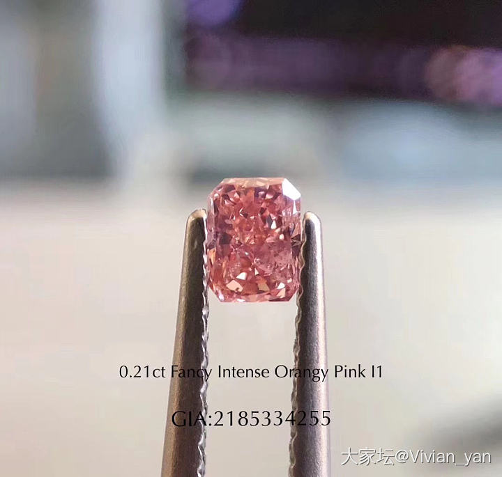 请教坛里大神，这颗粉钻价高吗？_彩钻