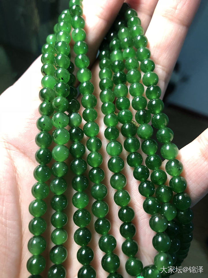 和田碧玉_珠串碧玉