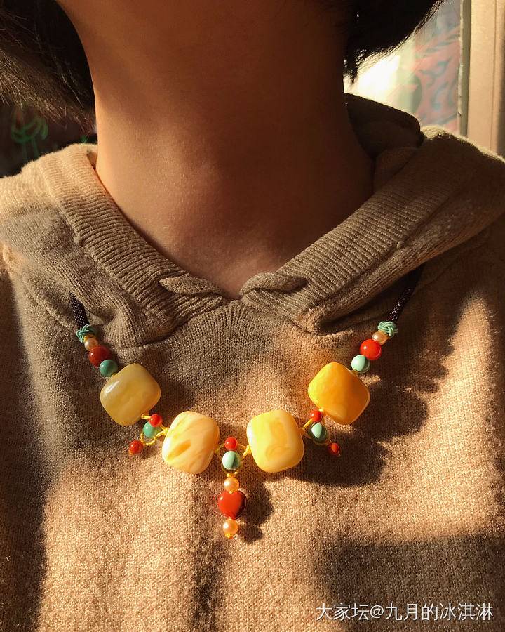 手工项链_蜜蜡手工diy