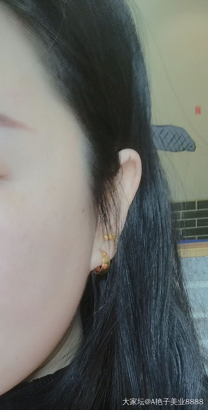 奶奶圈返图啦_耳环金