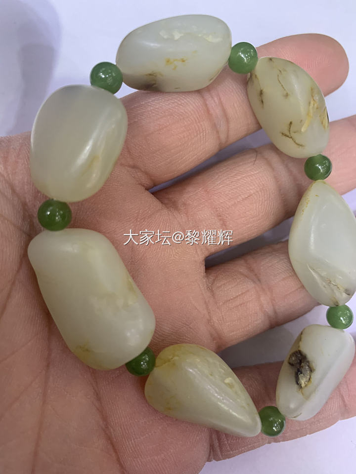 和田玉籽料手串_珠串和田玉