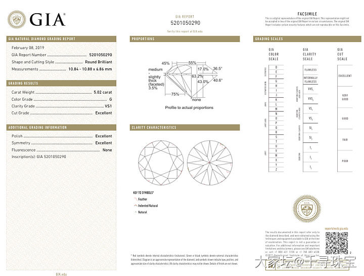 5.02CT G VS1 3EX GIA N
证书号“𝟓𝟐𝟎表白求婚”必胜_钻石千寻珠宝