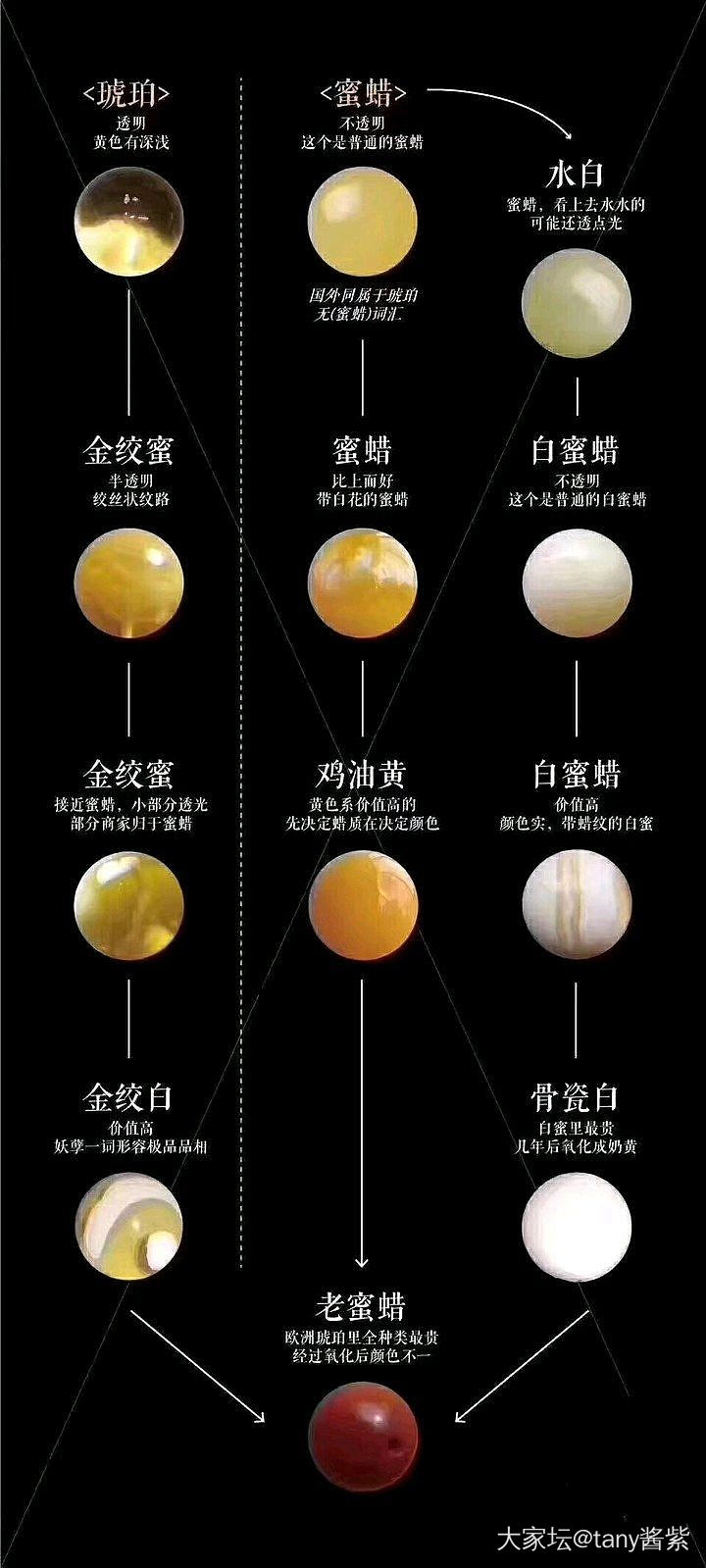 分享一个蜜蜡氧化分类图谱_蜜蜡