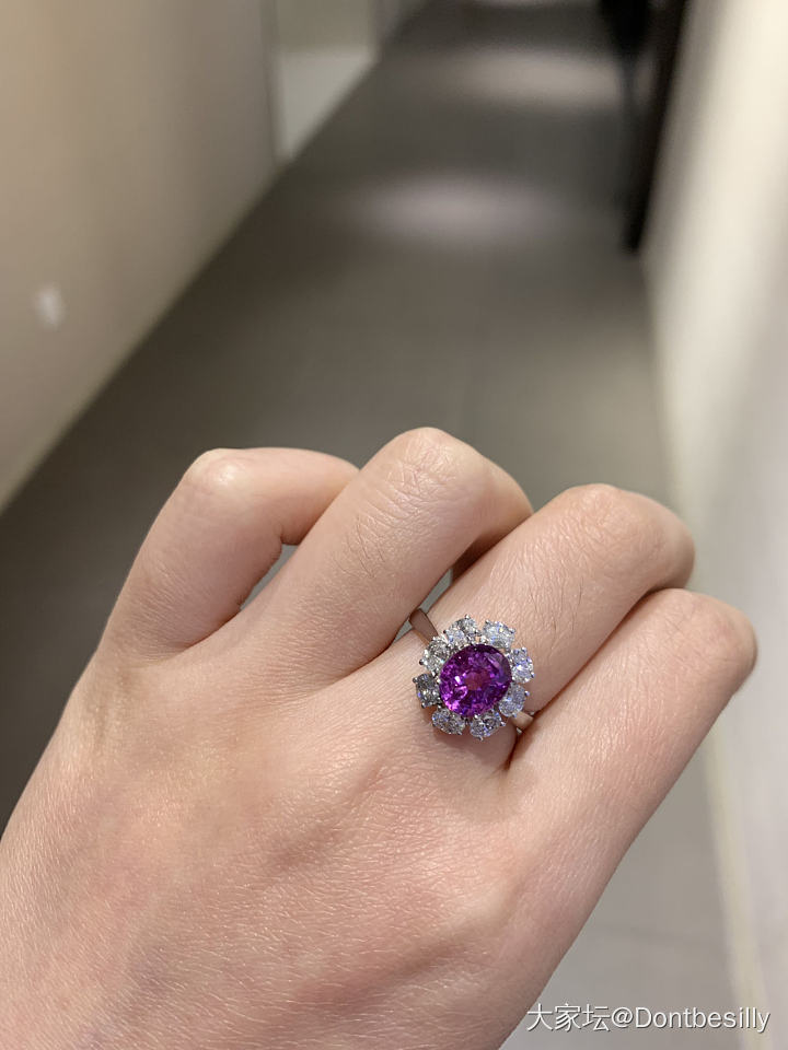 紫蓝宝戒指做好啦！_戒指蓝宝石