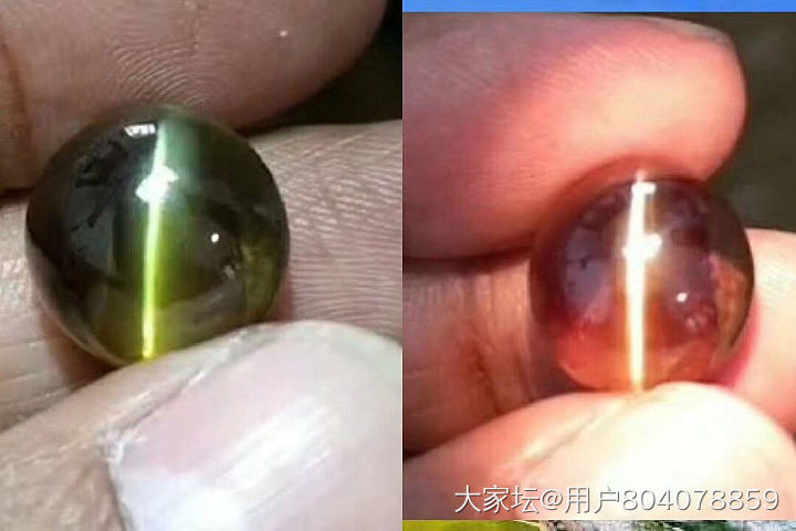 20ct+亚历山大变石猫眼，高品质，变色效果强，眼线犀利。_红宝石蓝宝石名贵宝石金绿宝石