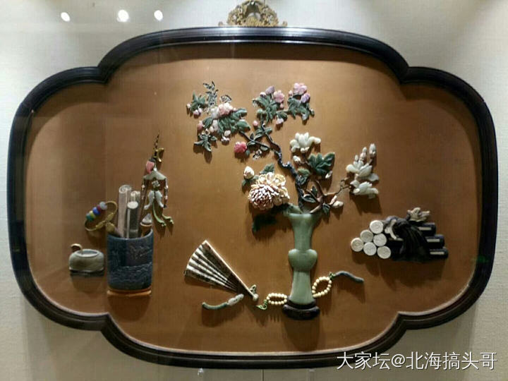 南京博物院，玉石做的画。_收藏博物馆
