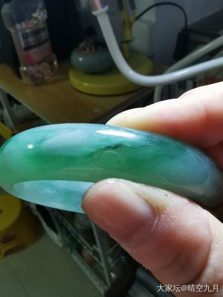 翡翠手镯想描金_翡翠