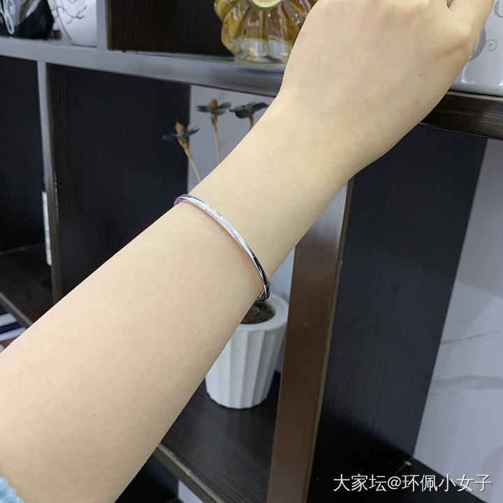 我的铂金小筷子终于到啦_手镯铂