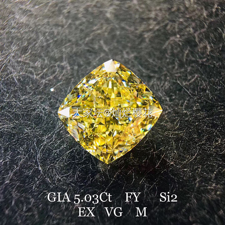 3.01ct 中彩黄散货一颗，标准四角尖尖的豪华切工，火彩凌厉，做货出来效果好，..._彩钻