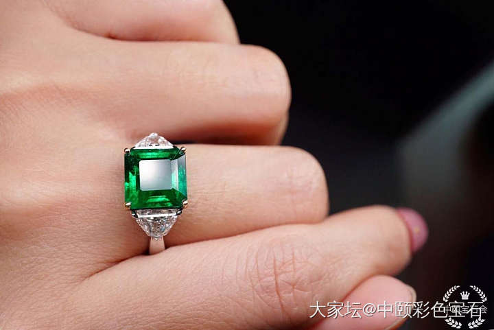 ##中颐天然赞比亚祖母绿戒指##  4.86ct_戒指祖母绿名贵宝石